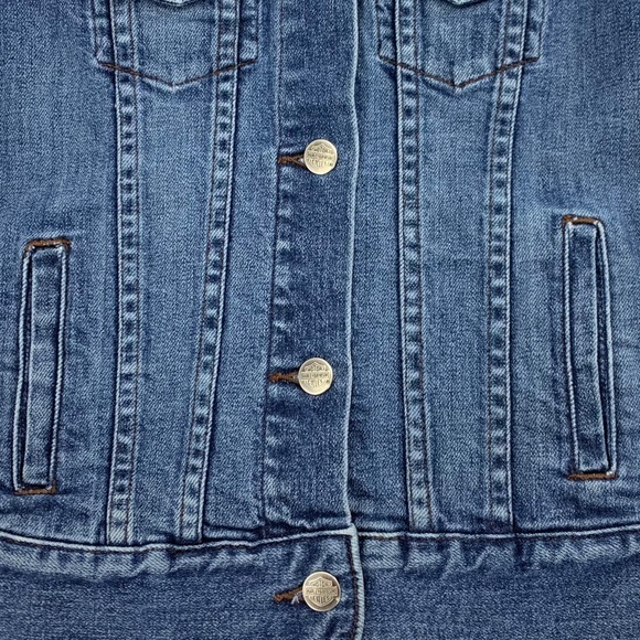 Harley Davidson Embroidered Denim Vest - Picture 9 of 16